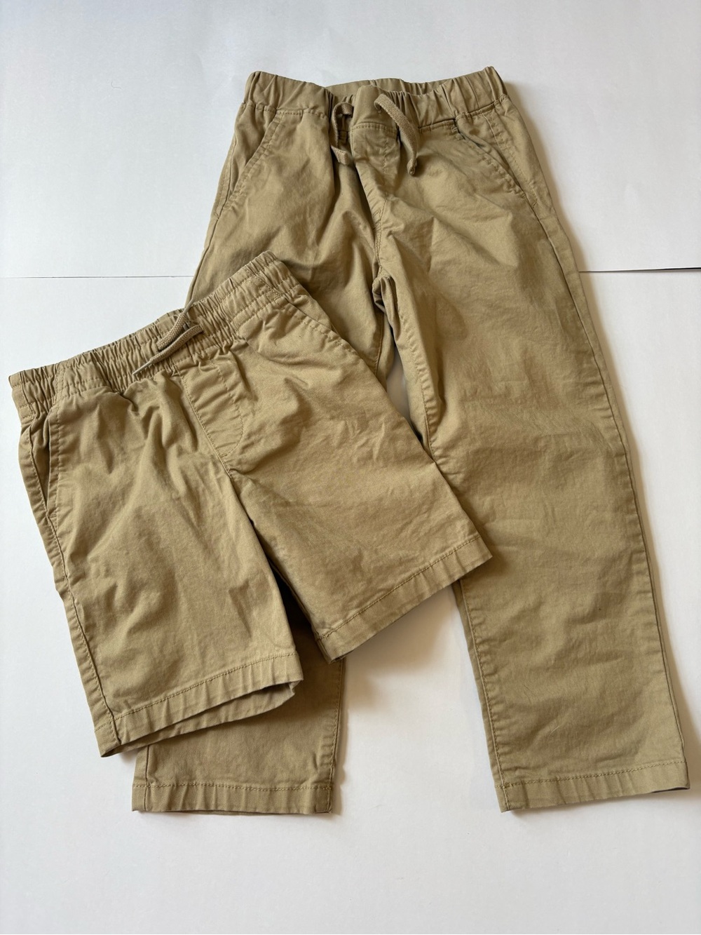 Lot Baby Gap Khaki Pull On Pants Shorts Beige Tan Uniform School Cotton Casual 5